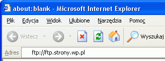 Pasek adresu programu Microsoft Internet Explorer